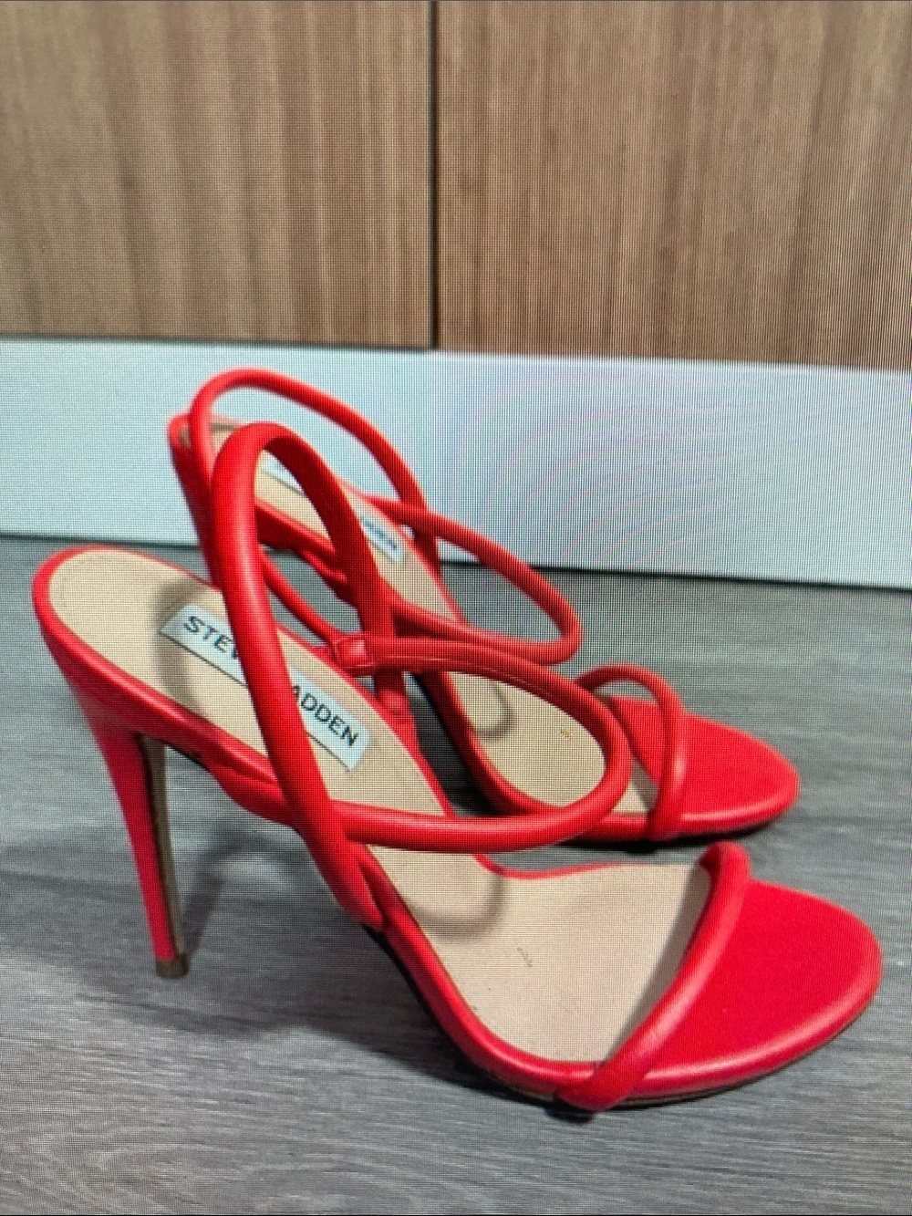 Steve Madden Red Strappy High Heel Sandals